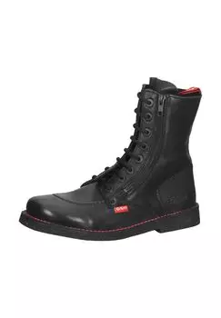 Кожаные ботильоны KicKers, черный