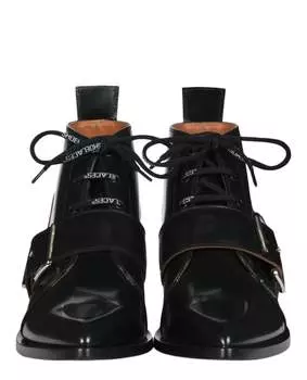 Кожаные ботильоны Off-White, черный