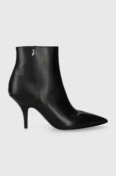 Кожаные ботильоны Patrizia Pepe, черный