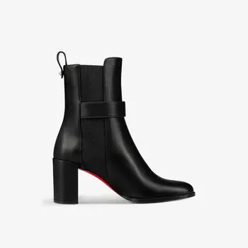 Кожаные ботинки челси 70 с логотипом Christian Louboutin, черный