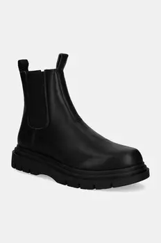 Кожаные ботинки челси Armani Exchange, черный