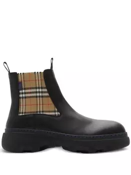 Кожаные ботинки челси Burberry, черный