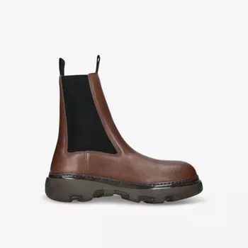 Кожаные ботинки челси creeper Burberry, коричневый
