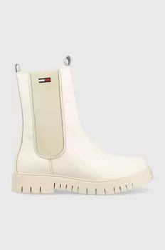 Кожаные ботинки челси Длинные ботинки челси Tommy Jeans, бежевый