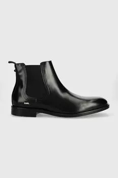 Кожаные ботинки челси Karl Lagerfeld, черный