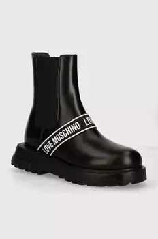 Кожаные ботинки челси Love Moschino, черный