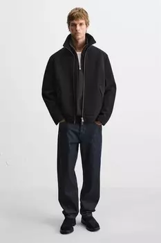 Кожаные ботинки челси ZARA, черный