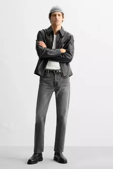 Кожаные ботинки челси ZARA, черный