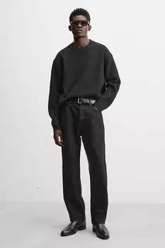 Кожаные ботинки челси ZARA, черный