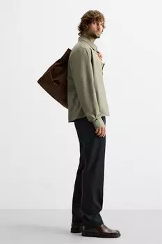 Кожаные ботинки челси ZARA, коричневый