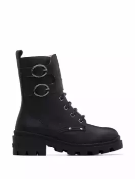 Кожаные ботинки Double G Gucci, черный