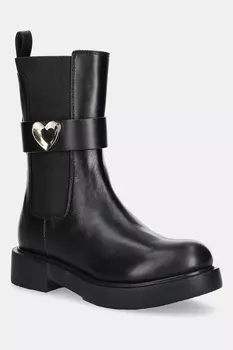 Кожаные ботинки Love Moschino, черный