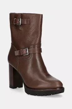 Кожаные ботинки Lyvia Lauren Ralph Lauren, коричневый