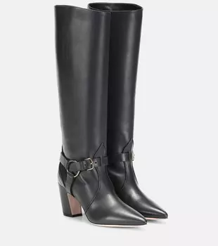 Кожаные ботинки Miu Miu, черный