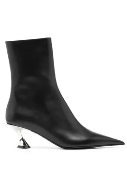Кожаные ботинки Mugler, черный