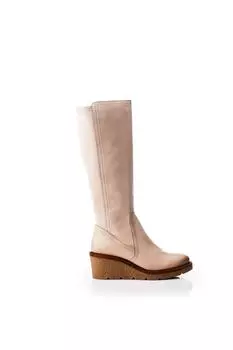 Кожаные ботинки на каблуке 'Harpette' Moda In Pelle, нюд