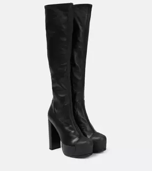 Кожаные ботинки на платформе Sacai, черный