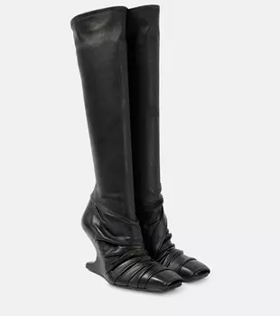 Кожаные ботинки Rick Owens, черный
