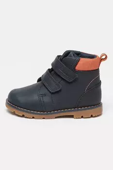Кожаные ботинки с липучками Clarks, синий