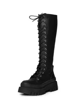 Кожаные ботинки STEVE MADDEN, черный