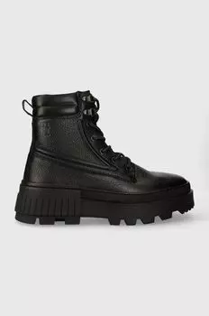 Кожаные ботинки TH ELEVATED CHUNKY W LTH BOOT Tommy Hilfiger, черный