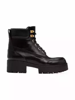 Кожаные ботинки Trekker Givenchy, черный