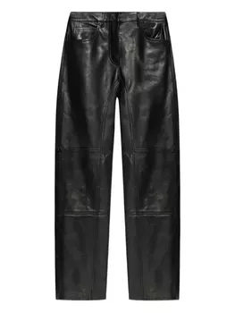 Кожаные брюки Jil Sander, черный