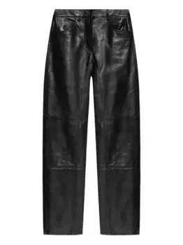Кожаные брюки JIL SANDER, черный