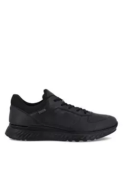 Кожаные черные мужские уличные кроссовки ECCO EXOSTRIDE M BLACK WP Ecco, черный