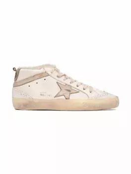Кожаные кеды Mid Star Golden Goose, белый
