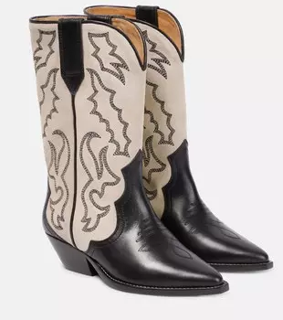 Кожаные ковбойские сапоги Duerto Isabel Marant, черный