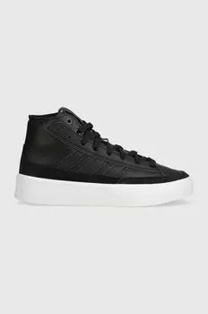 Кожаные кроссовки adidas, черный
