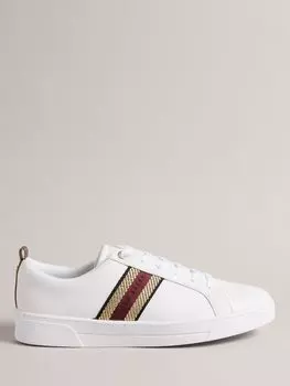 Кожаные кроссовки Baily Ted Baker, белый/красный