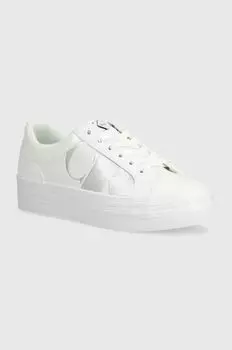 Кожаные кроссовки BOLD VULC FLATF LOW LTH NBS MET Calvin Klein Jeans, белый