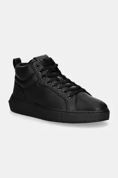 Кожаные кроссовки CHUNKY CUPSOLE CLEAN HIGH Calvin Klein Jeans, черный
