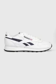 Кожаные кроссовки CLASSIC LEATHER Reebok, белый