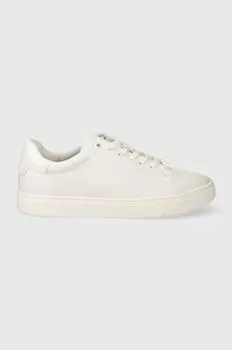 Кожаные кроссовки CLEAN CUPSOLE LACE UP Calvin Klein, белый