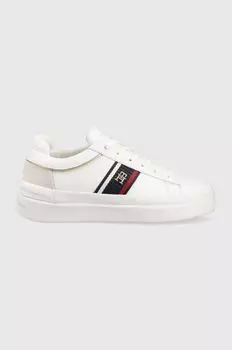 Кожаные кроссовки CORP WEBBING COURT Tommy Hilfiger, белый