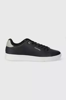 Кожаные кроссовки COURT CUP LTH PERF DETAIL Tommy Hilfiger, темно-синий
