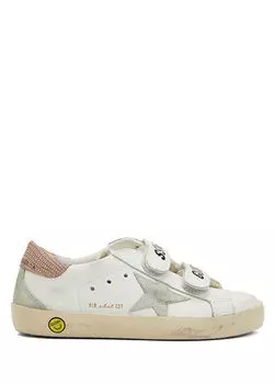 Кожаные кроссовки для девочек с логотипом Star. Golden Goose, белый