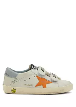 Кожаные кроссовки для мальчика с логотипом Sstar Golden Goose, белый
