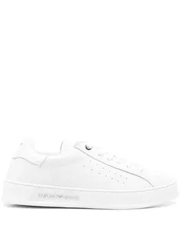 Кожаные кроссовки Emporio Armani, белый