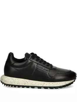 Кожаные кроссовки Emporio Armani, черный