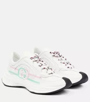 Кожаные кроссовки Gucci Run Gucci, белый