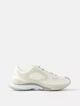 Кожаные кроссовки gucci run Gucci, белый