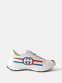 Кожаные кроссовки gucci run Gucci, белый