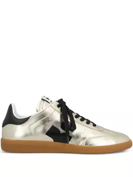 Кожаные кроссовки ISABEL MARANT, золотой