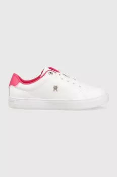 Кожаные кроссовки КРОССОВКИ ELEVATED ESSENTIAL COURT Tommy Hilfiger, белый