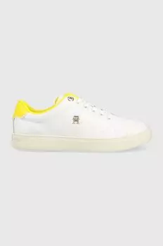 Кожаные кроссовки КРОССОВКИ ELEVATED ESSENTIAL COURT Tommy Hilfiger, белый