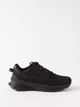 Кожаные кроссовки lite runner Moncler, черный